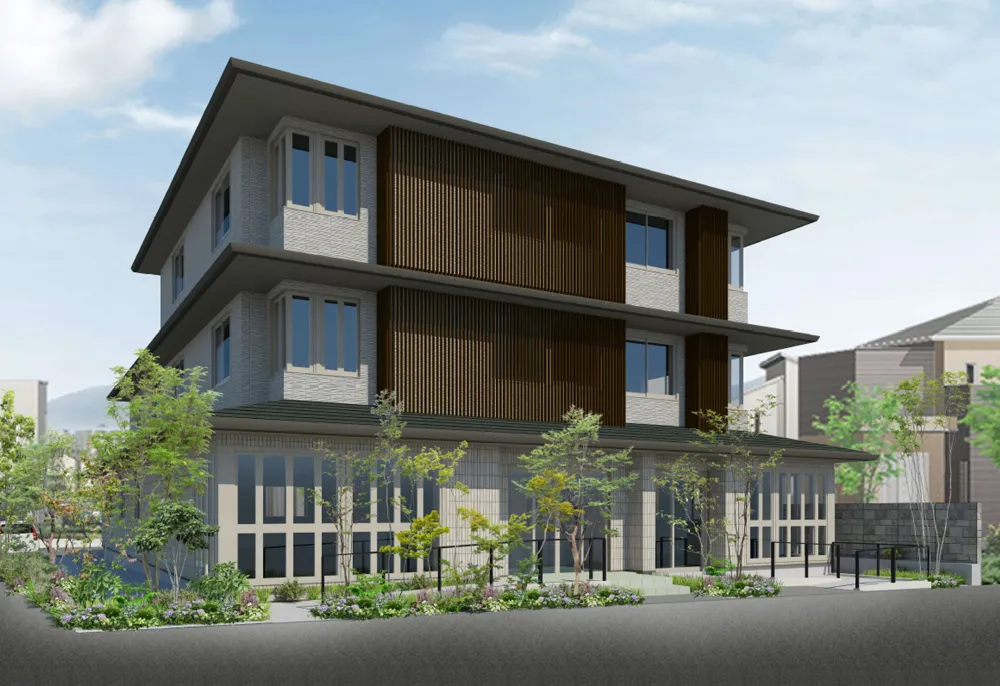 広い待合室と大型駐車場